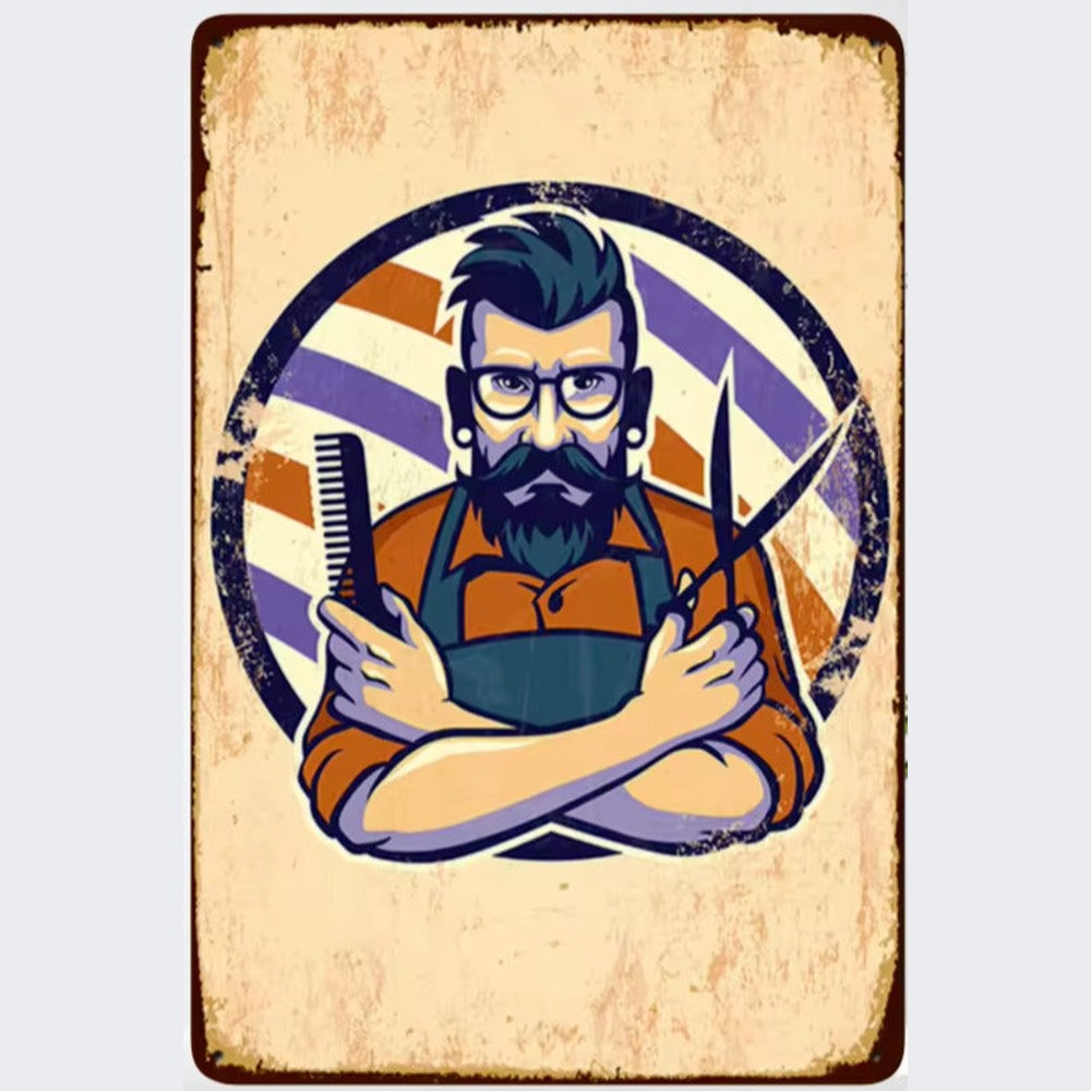 Barber Shop Master Barber Vintage Novelty Metal Sign 12" x 8" Wall Art Home & Garden:Home Décor:Plaques & Signs Style Your Walls